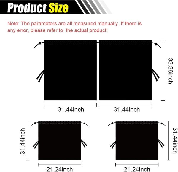 Set of 3 Car Privacy Curtains for Baby Nap - Removable Car Divider Curtain & 2 Side Window Sun Shade - Car Window Covers Auto Blackout Curtains for Car SUV Van Travel Camping Sleeping Accessories - Image 2