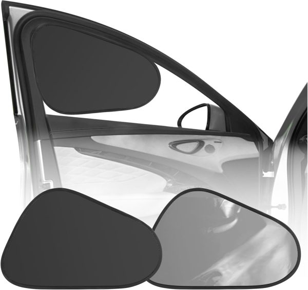 2PCS 18.9 * 13.86" Car Window Shades,Static Mounted Car Sun Shade Side Window for Blocking Sunlight & Reducing The Temperature Inside Cars,Thickened Vehicle Accessories Cars Shade (Front Window/2PCS)