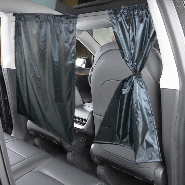 Set of 3 Car Privacy Curtains for Baby Nap - Removable Car Divider Curtain & 2 Side Window Sun Shade - Car Window Covers Auto Blackout Curtains for Car SUV Van Travel Camping Sleeping Accessories