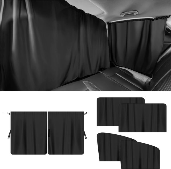 5PCS Car Window Shades Kit,Car Privacy Window Cover for Light Blocking and Privacy,Universal CCar Sunshade for Baby CCar Accessories Interior for Sleeping Traveling Camping (5PCS)