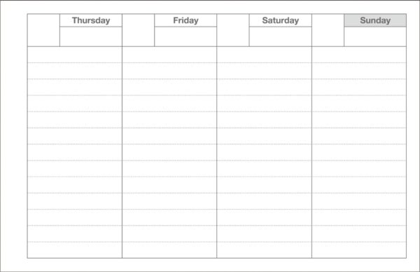 Weekly Schedule Planner Blue