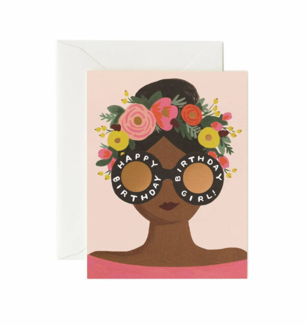 flower wreath greeting card