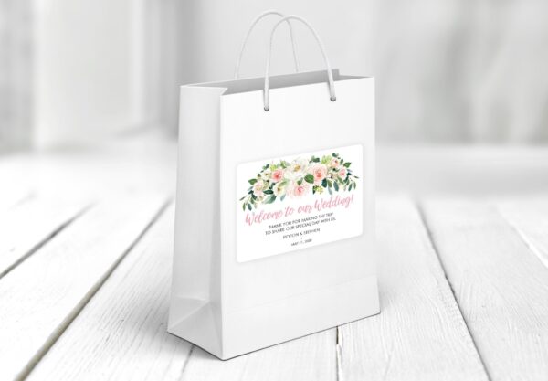 welcome bag decoration stickers set of 12