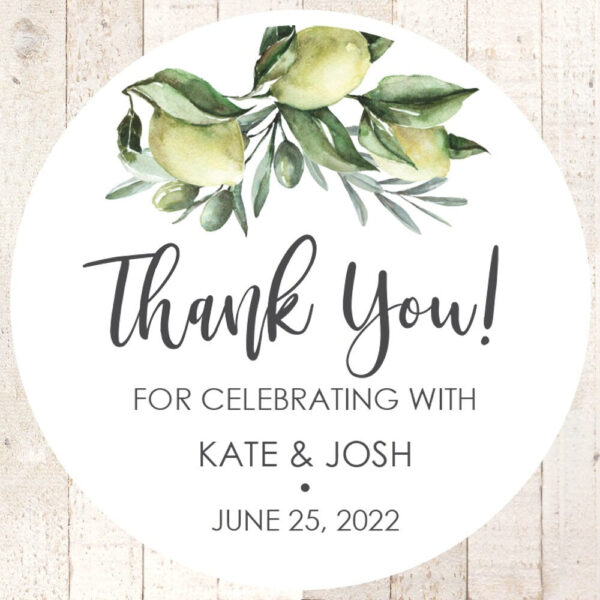 Wedding Favor Stickers Set of 24