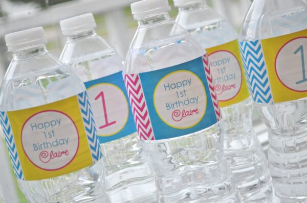 Water Bottle Labels for Girls Birthday Party - Image 4